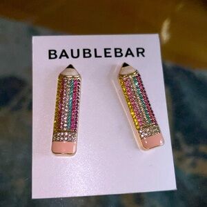 Baublebar pencil ✏️ rhinestone earrings